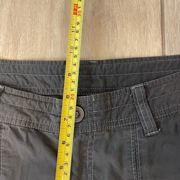 KUHL Capri Pants Women’s 4 Gray Outdoor Stretch Cargo Hiking Nylon Blend - Picture 5 of 14